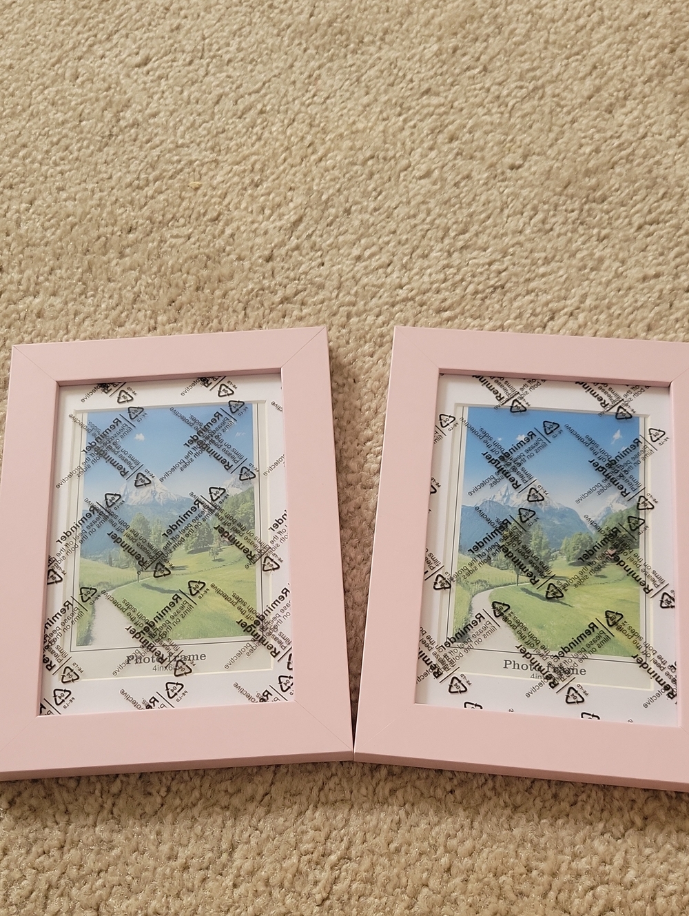 Pink Wood Photo Frame - Set of 2